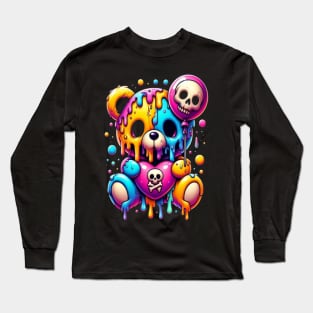 Melting scary teddy bear Long Sleeve T-Shirt